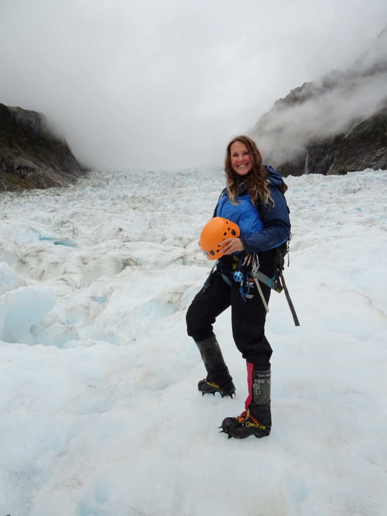 Lezení na ledovci Fox Glacier (Nový Zéland)