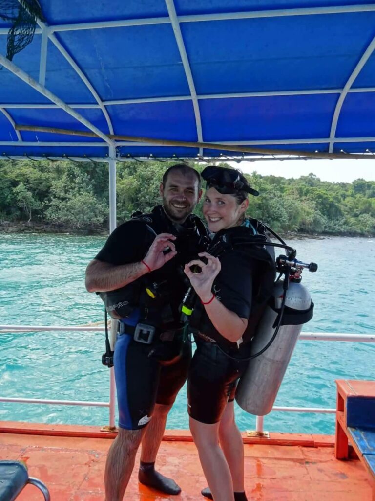 Naše první potápění v Thajsku