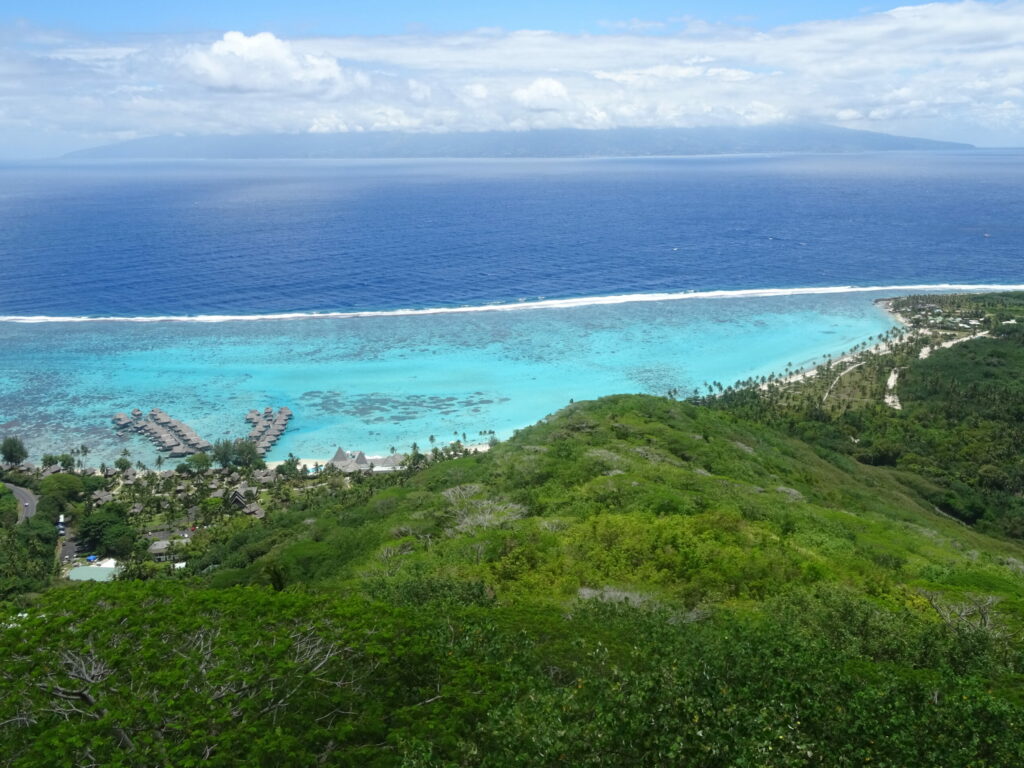 Fr. Polynésie Malebná vyhlídka z ostrova Moorea, Francouzská Polynésie